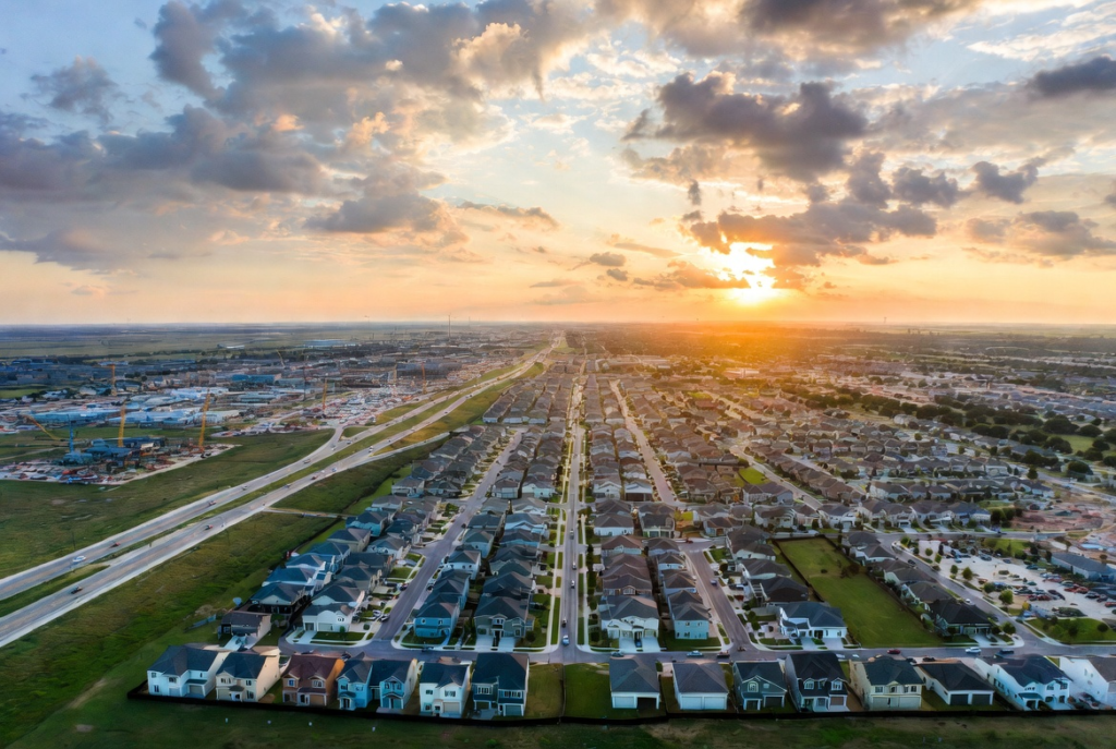 德州郊区住房增加，人口增长图片